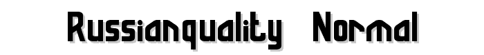 RussianQuality  Normal font